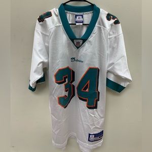 Vintage Miami Dolphins Jersey Men's Medium #34 Ricky Williams Reebok NFL White